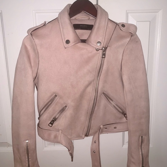 Zara Jackets & Coats Zara Faux Leather Jacket Pink Poshmark